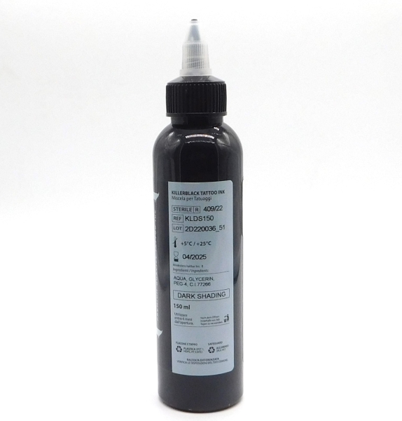 Killerblack Ink Tattoofarbe - Dark Shading 150ml.